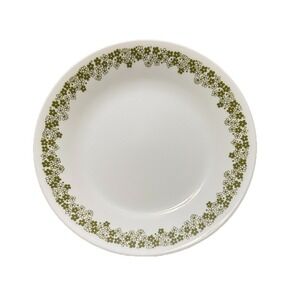 Corelle Corning Spring Blossom Crazy Daisy Green Bread Butter Plates Set of 7